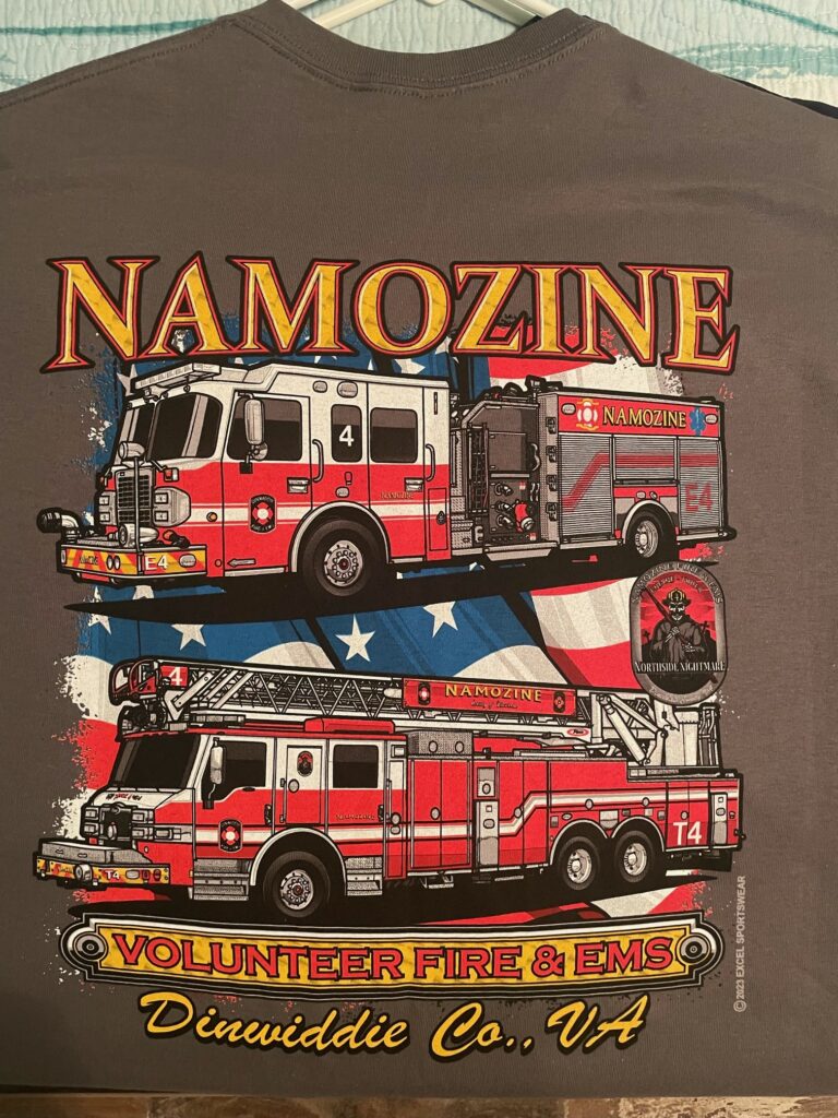 Truck 4/Engine 4 Department T-Shirts (Gray)